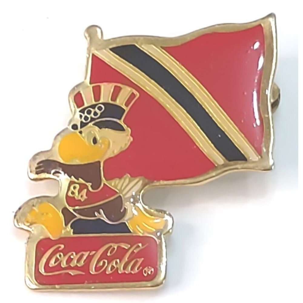 1984 Olympic Trinidad Tobago Coca Cola Los Angeles Official International Pin